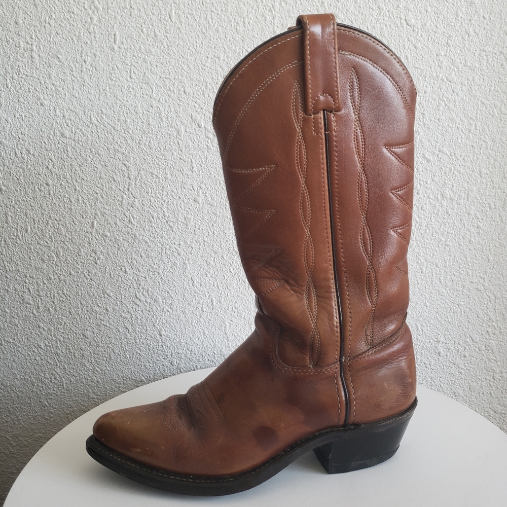 HH Double H Western Cowboy Rodeo Farm Leather Boots
